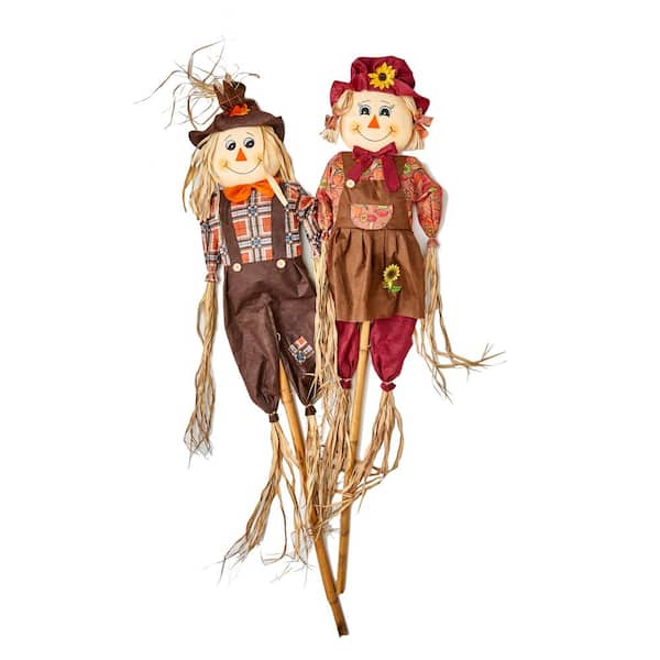 Worth Imports 60 in. Scarecrow on Stake (Set of 2)