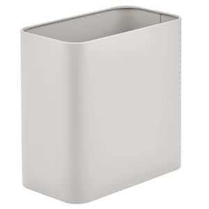 2.4 Gal. Cream White Rectangular Plastic Trash Can with Push On Lid  HPXWDPDI02 - The Home Depot