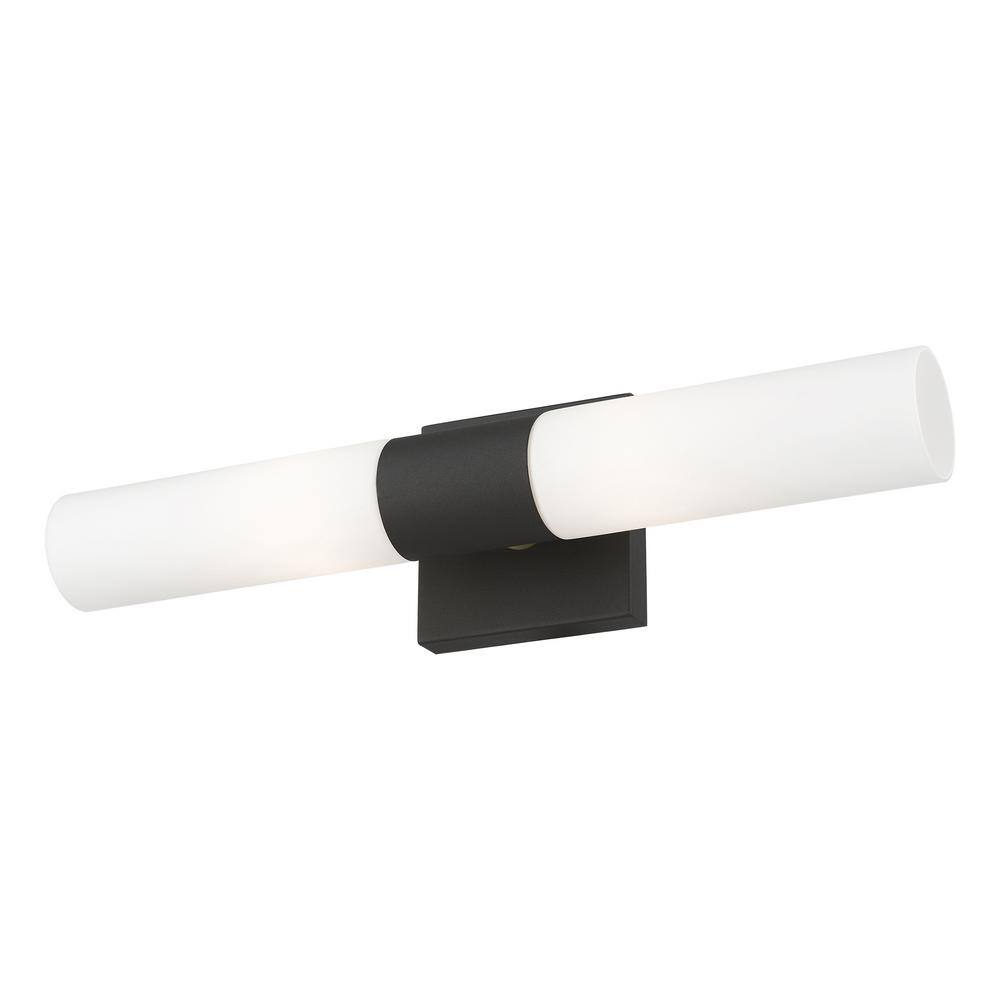 Aero 18" Black and Brass 2-Light Vanity Sconce