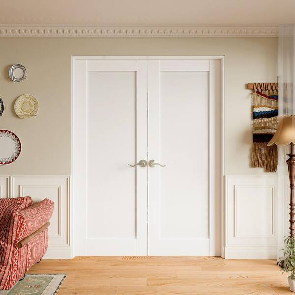 TENONER 60in x 80in 1-Panel, Solid Core, Universal White Composite