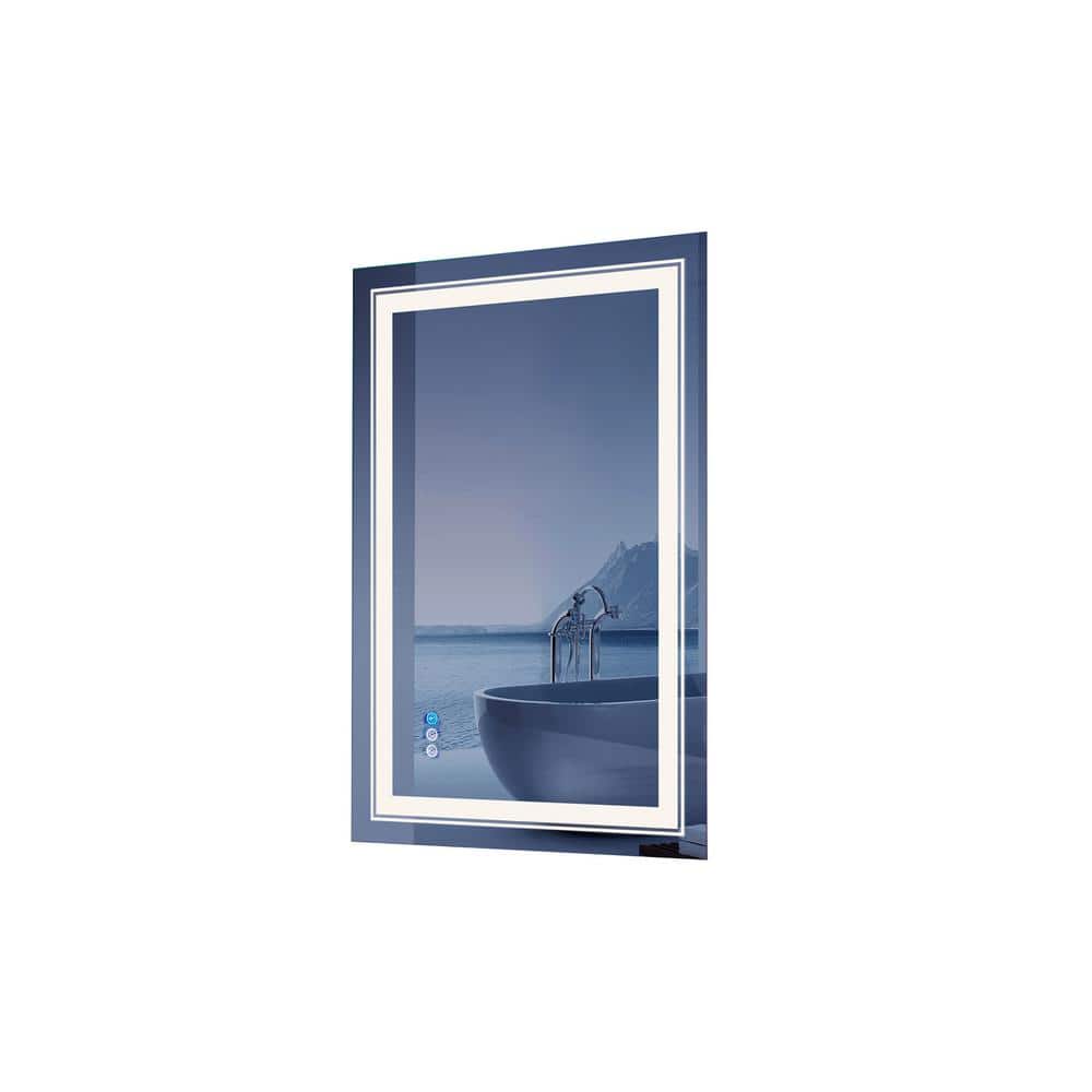 24 in. W x 32 in. H Rectangular Frameless RGB LED Light and Anti-Fog Wall Bathroom Vanity Mirror price history on PriceWatchPro