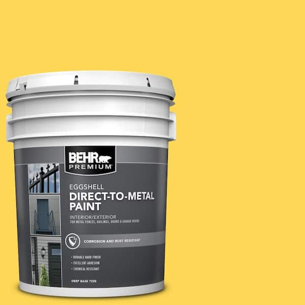 BEHR PREMIUM 5 gal. #P300-6 Buzz-in Eggshell Direct to Metal Interior ...