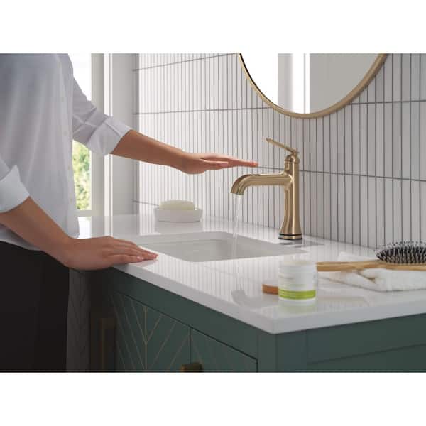 Delta Bonacci Gold Touch2O Single Handle Single Hole Bathroom Sink
