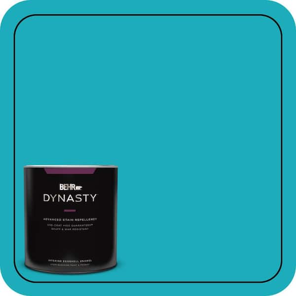 1 qt. #P470-5 Placid Sea Eggshell Enamel Interior Stain-Blocking Paint and Primer