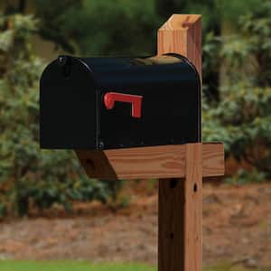 Angled 72 in. x 4 in. x 4 in. Color Treated Mailbox Post