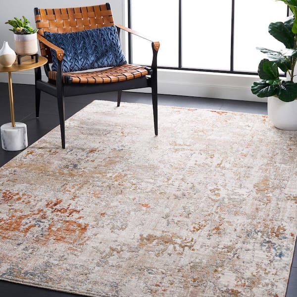 Limitee 8 ft. x 10 ft. Beige/Beige Abstract Marle Area Rug