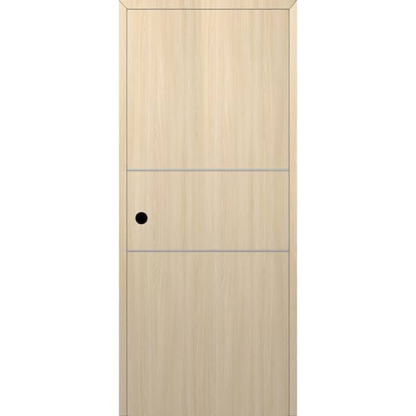 Belldinni Optima 2H DIY-Friendly 36 in. x 80 in. Right-Hand Solid Core Loire Ash Composite Single Prehung Interior Door