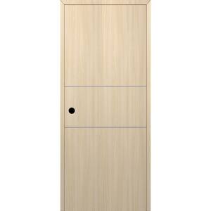 Optima 2H DIY-Friendly 32 in. x 84 in. Right-Hand Solid Core Loire Ash Composite Single Prehung Interior Door