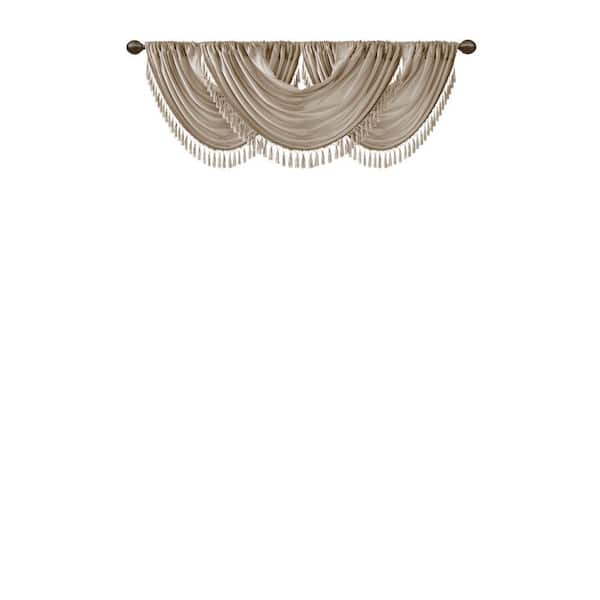 Madison Park Juline 46 in. L x 38 in. W in Champagne Polyester Light Filtering Valance