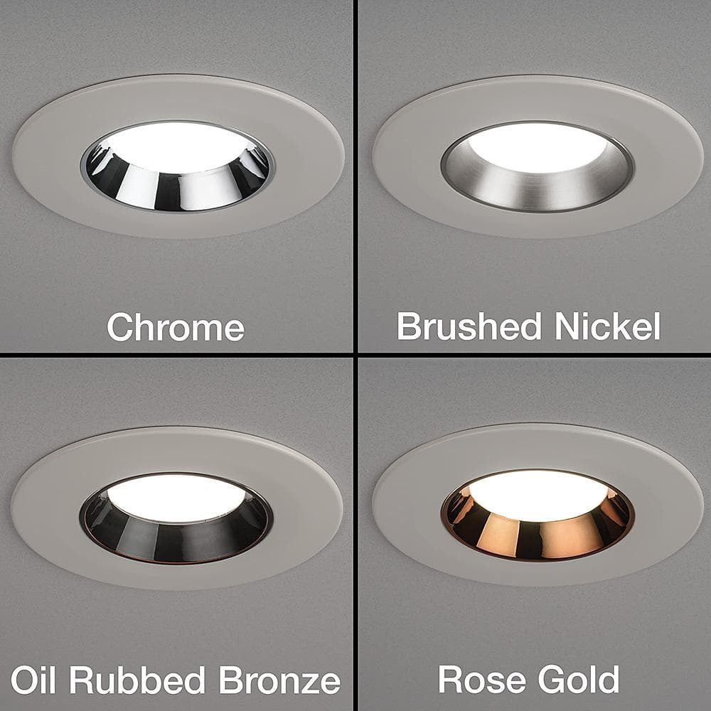 5"/6" White Brushed Nickel LED Recessed Downlight with Interchangeable Trims