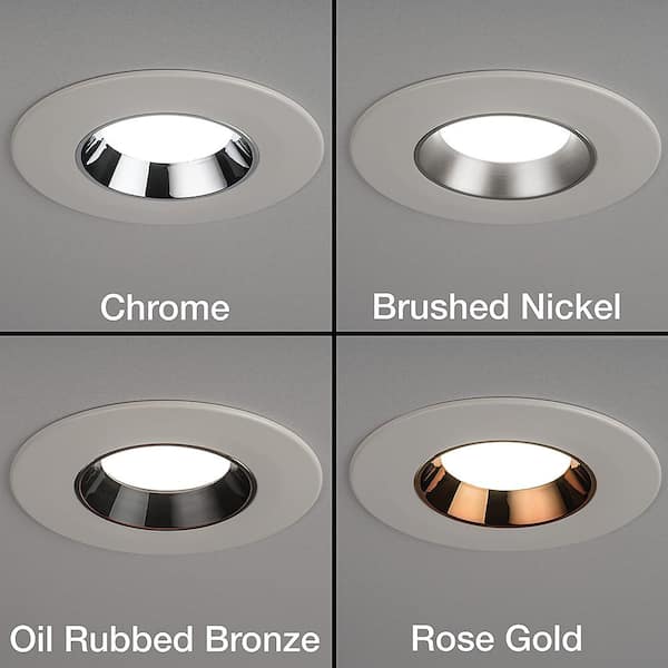 5 in./6 in. Integrated LED Recessed Light Trim 4 Color Baffle Trim Options Adjustable CCT 950 Lumens Dimmable