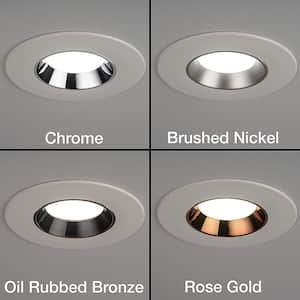 5 in./6 in. Adjustable CCT Integrated LED Recessed Light Trim Can Light with 4 Color Trim Options 950-Lumens (4-Pack)