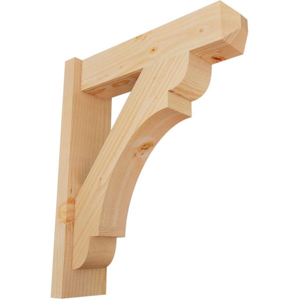 Ekena Millwork 6 in. x 24 in. x 20 in. Douglas Fir Olympic Craftsman Smooth Outlooker