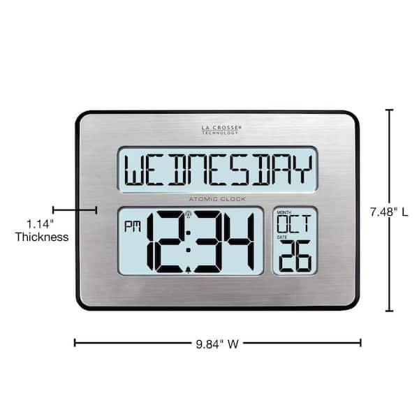 Atomic Full Calendar Digital Clock with Extra Large Digits Easy To Read Digits 