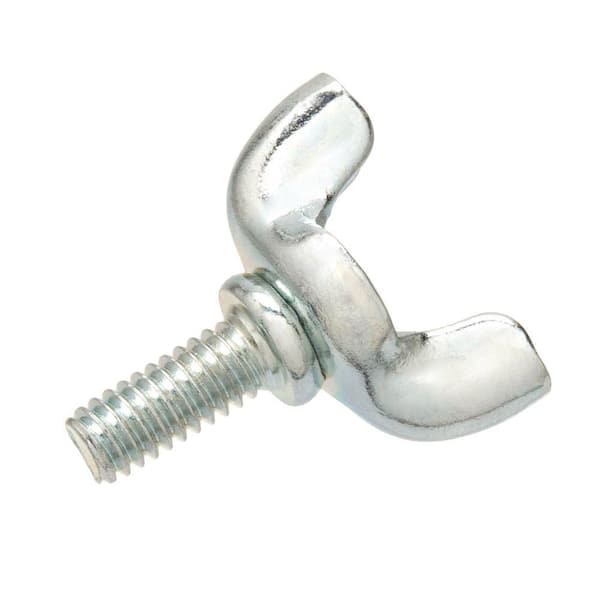 Everbilt 1/4 in. -20 tpi x 3/8 in. Zinc-Plated Stamped Steel Wing Screw