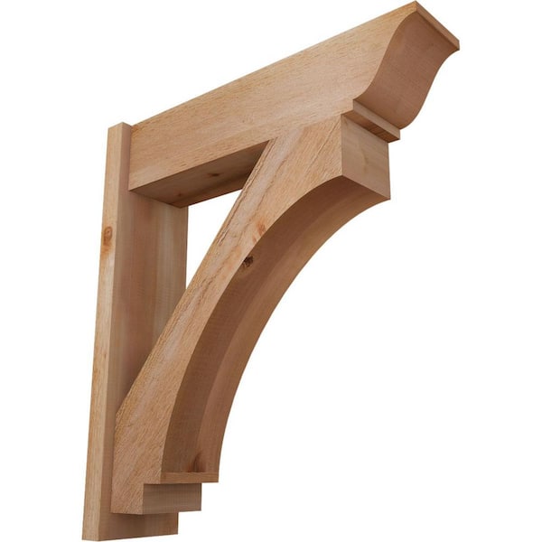 Ekena Millwork 8 in. x 34 in. x 30 in. Imperial Traditional Rough Sawn Western Red Cedar Outlooker