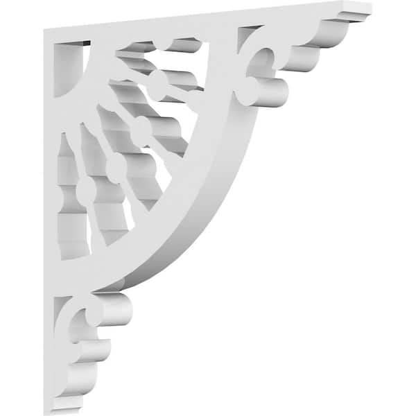 Ekena Millwork 5/8 in. W x 6 in. H x 6 in. D PVC Wagon Wheel Bracket