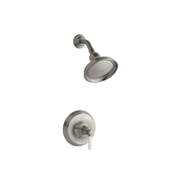 Bancroft 1-Handle Rite-Temp Shower Valve Trim in Vibrant Brushed Nickel, Valve Not Included