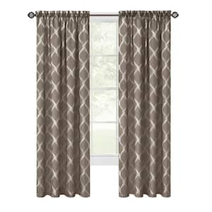 Bombay 52 in. W x 63 in. L Polyester Light Filtering Curtain Panel in Brown