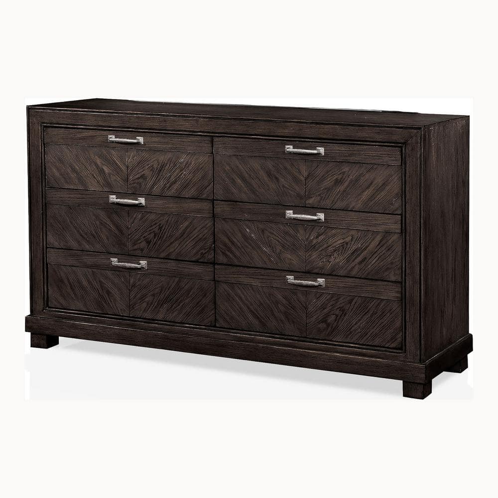 Furniture of America Masicon Modern Espresso 6-Drawer 66 in. Dresser ...