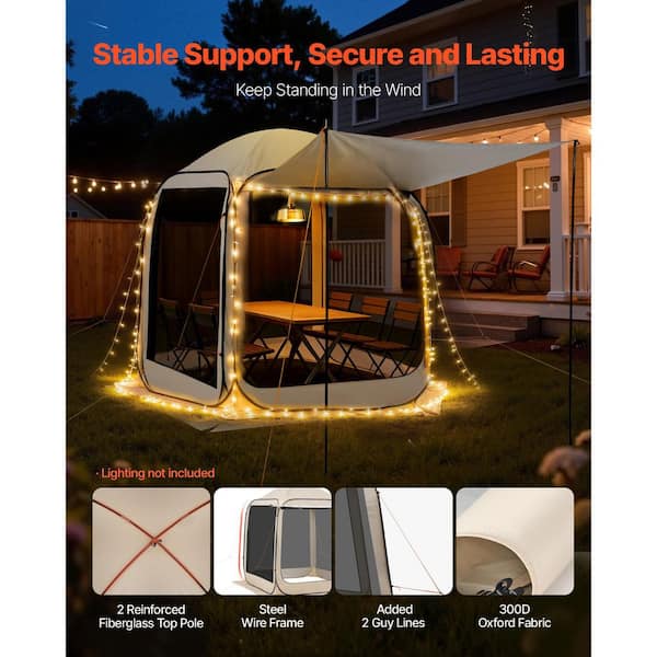 VEVOR Screen House Tent, 6 x 6 ft., 4-6 Person Pop Up Screen Tent