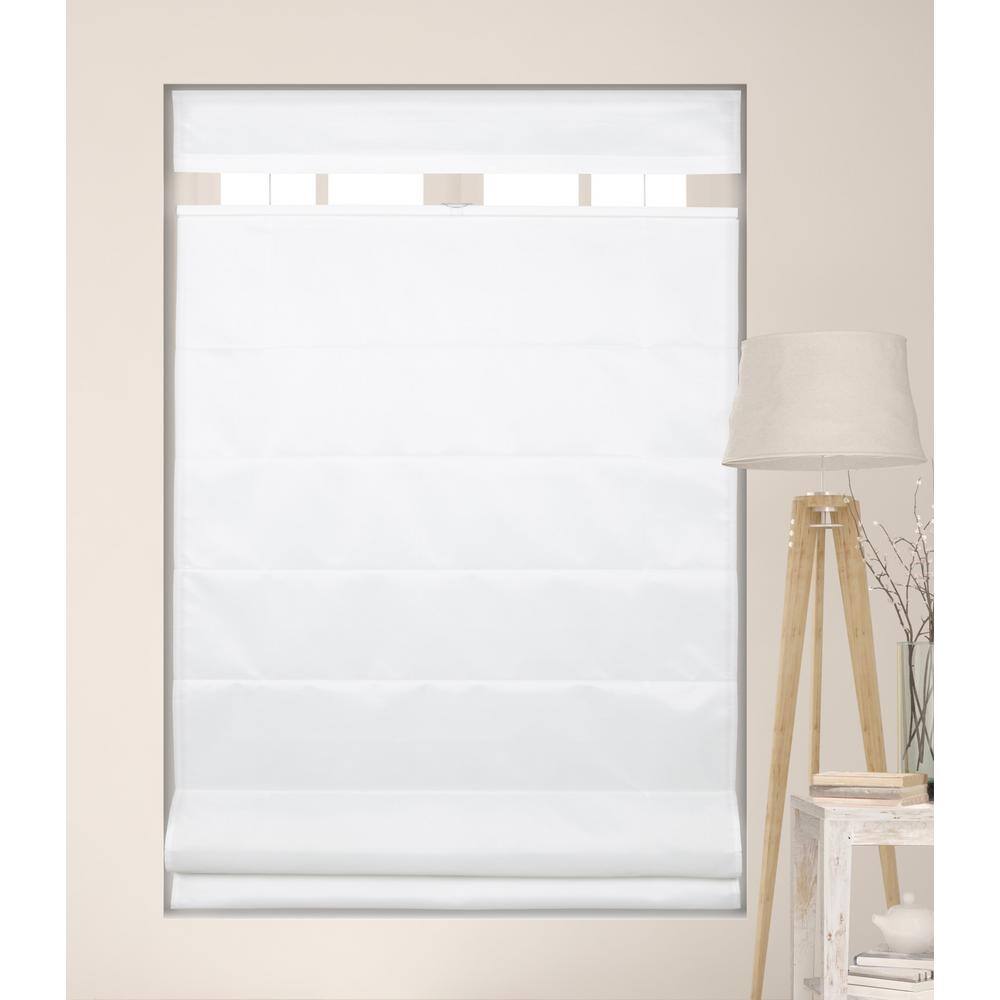 Cloud White Cordless Top Down Bottom Up Light Filtering Fabric Roman Shades 24 in. W x 60 in. L price history on PriceWatchPro