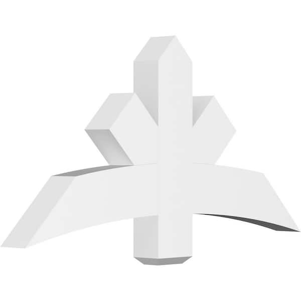 Ekena Millwork Alberta 48 in. W x 24 in. H x 4 in. D Signature Polyurethane Bracket