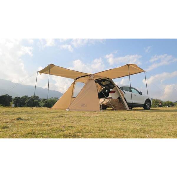 Unbranded - Khaki Vehicle SUV Car Tent, Tailgate Shade Awning Tent for Camping, Picnic, Travelling
