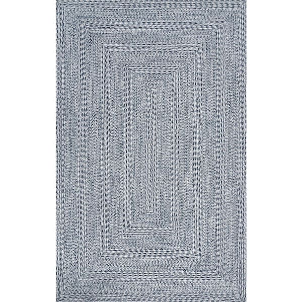 Braided Outdoor Rug With Fringe Neutral/ivory - Threshold