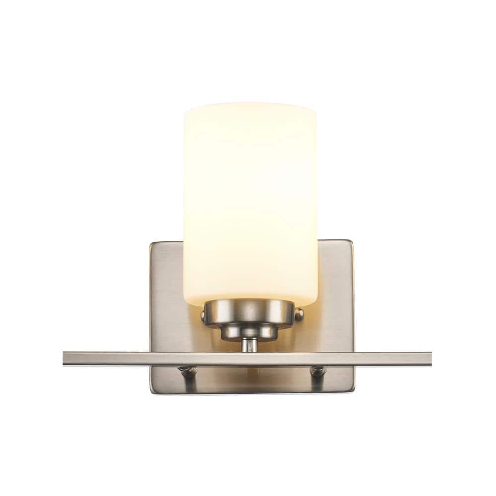 Mod Space Industrial 3-Light Brushed Nickel Bathroom Vanity Light