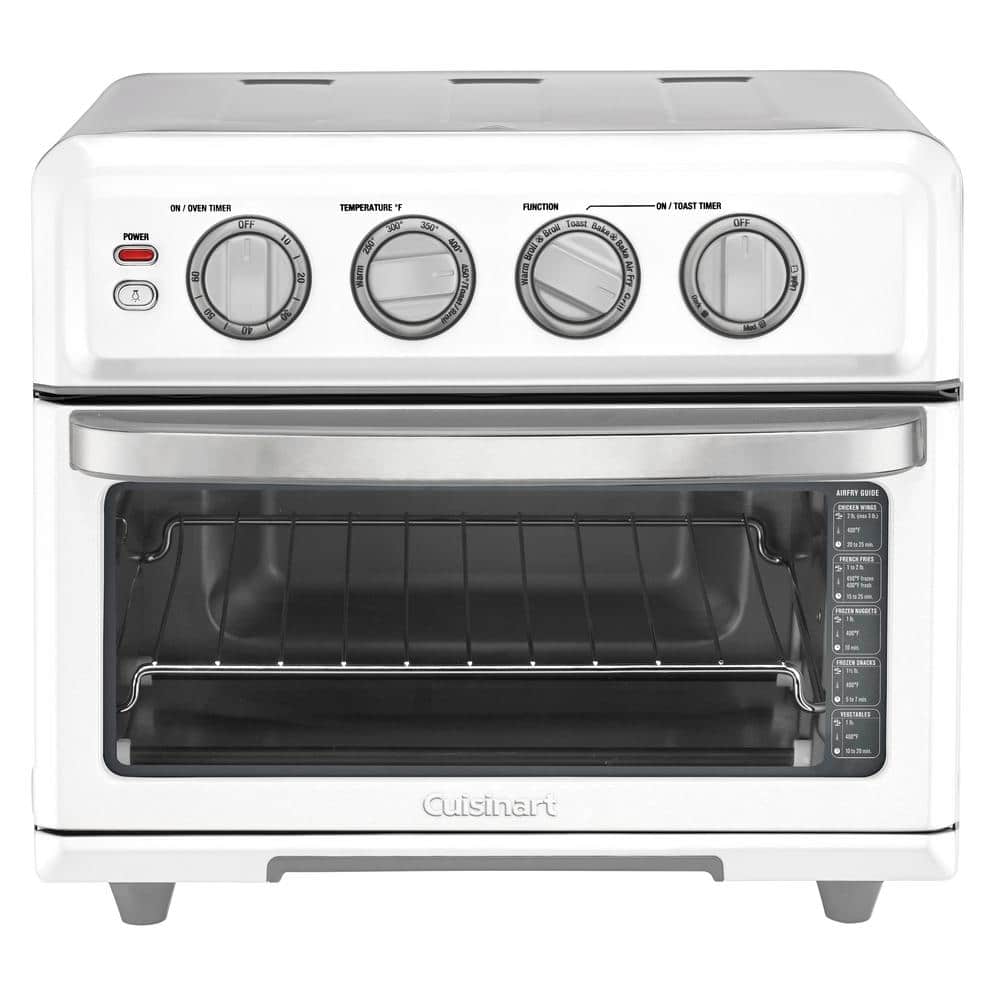 Cuisinart 1800-Watt 6-Slice White Toaster Oven and Air Fryer with Grill, White Stainless