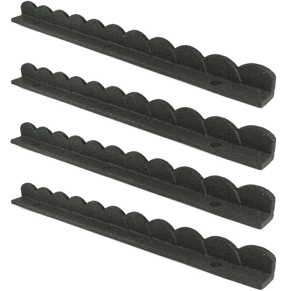 48 in. L x 3.5 in. H Garden Dark Gray L-Shaped Flexible Rubber Scalloped No-Dig Edging for Landscaping (4-Pack) price history on PriceWatchPro