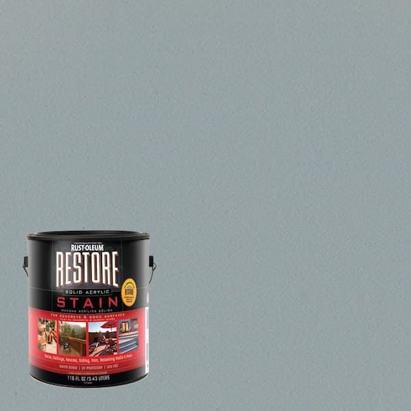 Rust-Oleum Restore 1 gal. Solid Acrylic Water Based Cape Cod Gray Exterior Stain