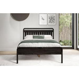Round Over Urban Walnut Brown Frame Full Platform Bed