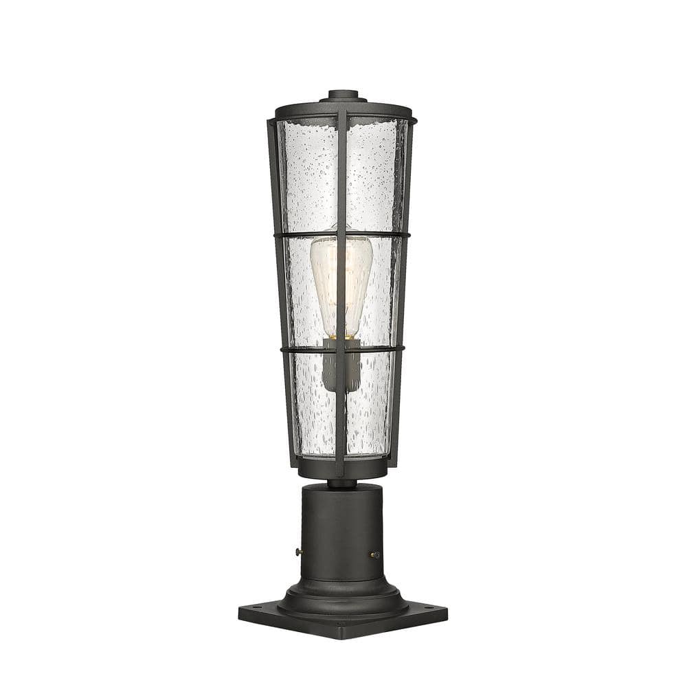 Helix 21 .25 in. 1-Light Black Aluminum Hardwired Outdoor Weather Resistant