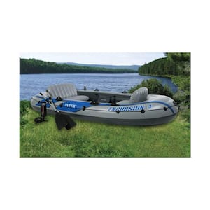 Excursion 4 Inflatable Rafting/Fishing Boat Set WITH 2 Oars