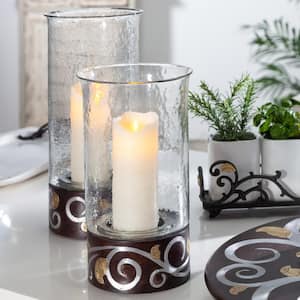GL 16 in. H Wood/Inlay Candleholdr
