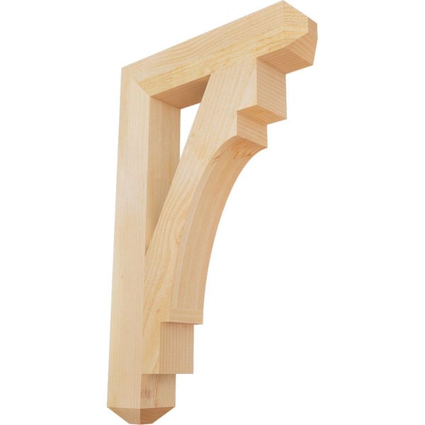 Ekena Millwork 4 in. x 32 in. x 20 in. Douglas Fir Merced Craftsman Rough Sawn Bracket