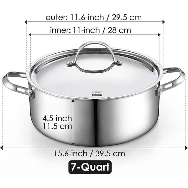 Cooks Standard 7-qt. Multi-Ply Clad Stainless Steel Stock Pot