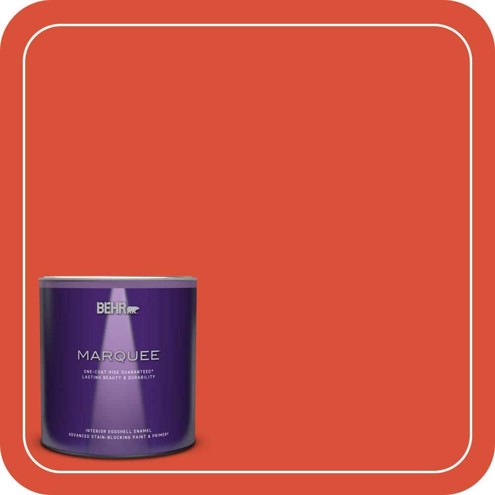 BEHR MARQUEE 1 qt. #190B-7 Fire Island Eggshell Enamel Interior Paint ...