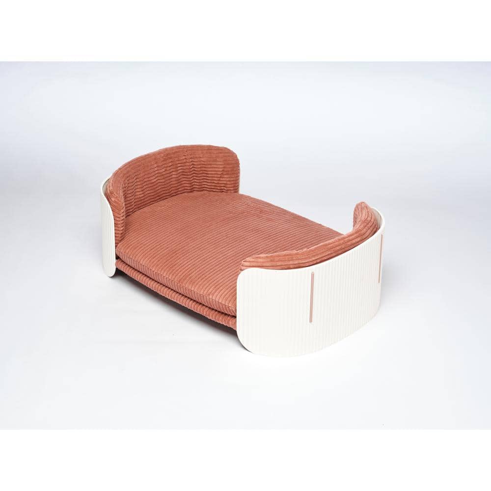 Medium White Pink Scandinavian style Cat Couch Bed, Pet Sofa Cats Pet Furni