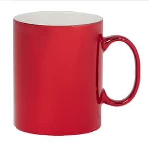 Holiday Lights 16 oz. Red Porcelain Mug (Set of 6)