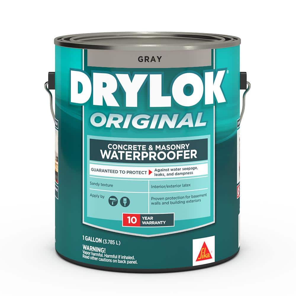 Original 1 gal. Gray Flat Latex Interior/Exterior Basement and Masonry Wate