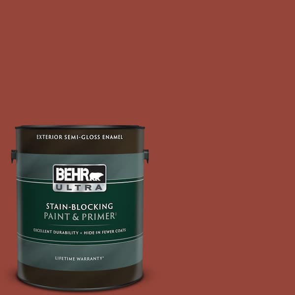 BEHR ULTRA 1 gal. #PPU2-17 Morocco Red Semi-Gloss Enamel Exterior Paint & Primer