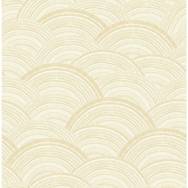 A-Street Prints Encircle Yellow Geometric Wallpaper Sample