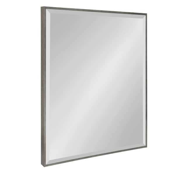 Kate and Laurel Medium Rectangle Silver Beveled Glass Contemporary Mirror (28.75 in. H x 22.75 in. W)
