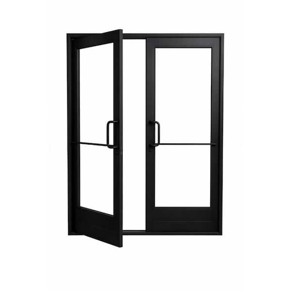 TEZA DOORS 60 Series 72 in. x 84 in. Left Hand/Outswing Black