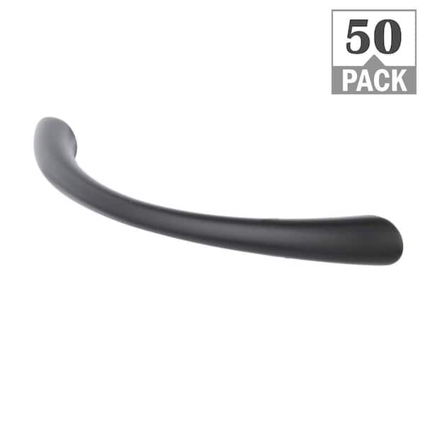 Everbilt Tapered Bow 3-3/4 in. (96 mm) Matte Black Classic Cabinet Pull (50-Pack)
