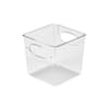 MH 0.4-Gal. Small Storage Box in Clear with Gray Handles and Cover