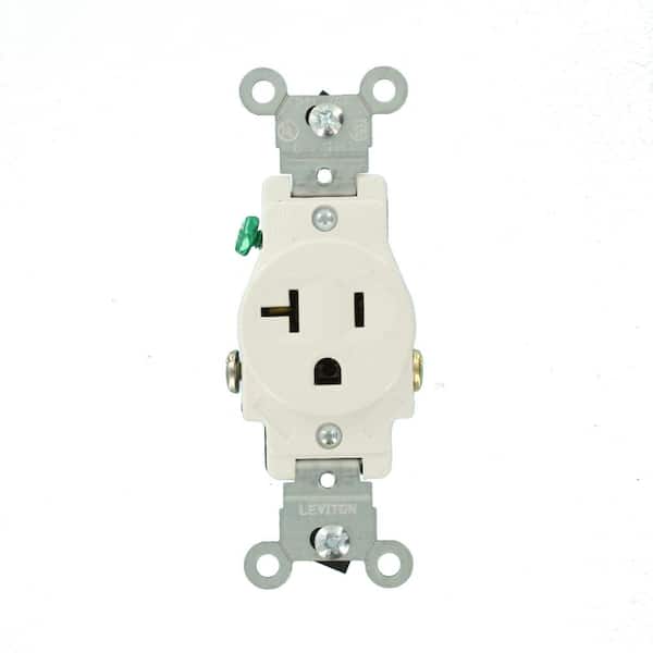 20 Amp 125 V Single Outlet/Receptacle, Brown (1-Pack) 5801